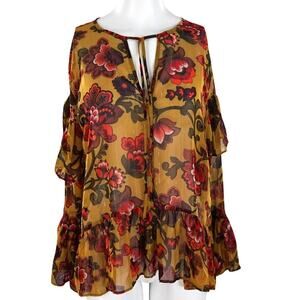 Loft Sheer Floral Top New!